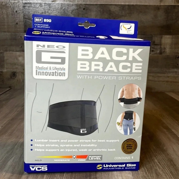 Neo G Back Brace With Power Straps Universal Sz Ref 890 Supports Back • NWT - Picture 4 of 6